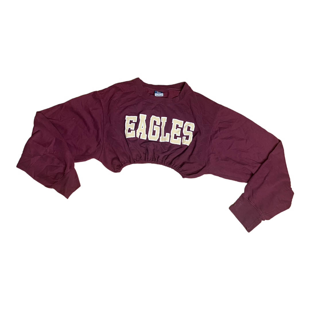 Boston College Eagles Reworked Crop Crewneck