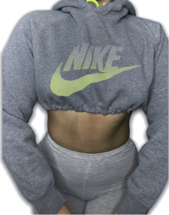 Nike Reworked Crop Hoodie Sweatshirt