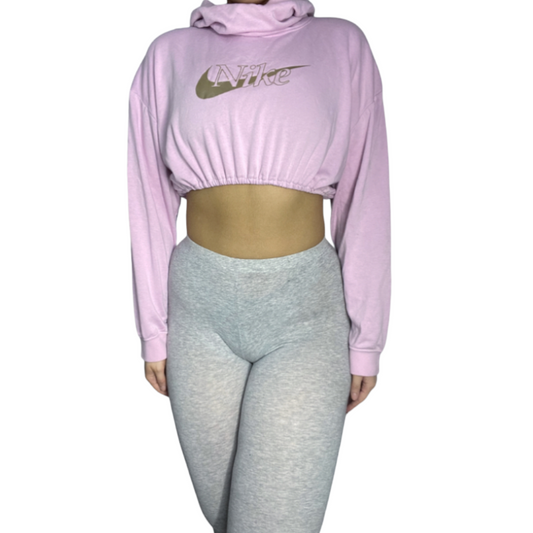 Nike Reworked Pink Crop Hoodie