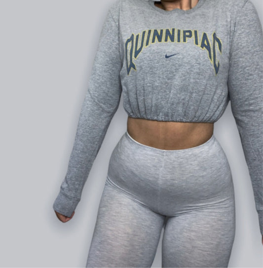 Vintage Nike Quinnipiac University Reworked Crop Top