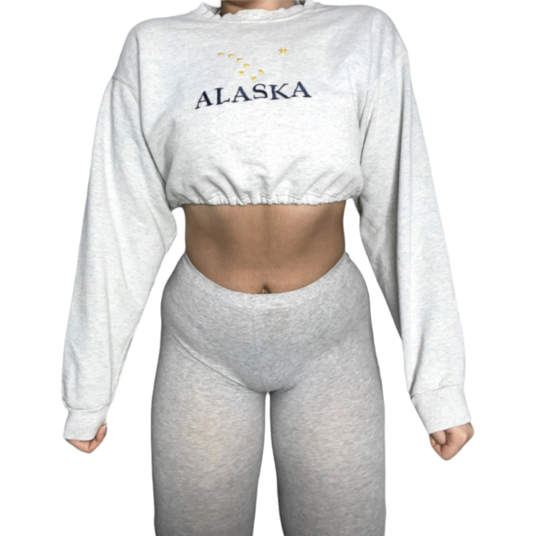 Alaska Vintage Reworked Crop Crewneck