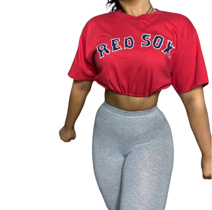 Boston Red Sox Reworked Crop Top