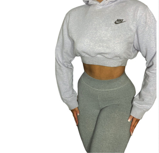 Nike reworked crop hoodie sweatshirt