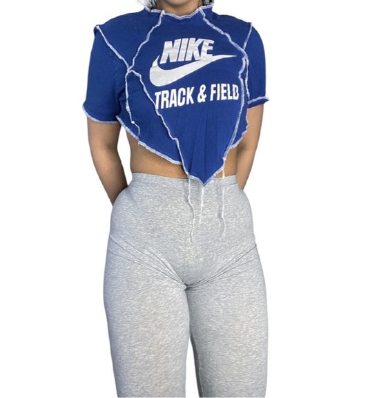 Nike Reworked Contrast Stitch Crop Top