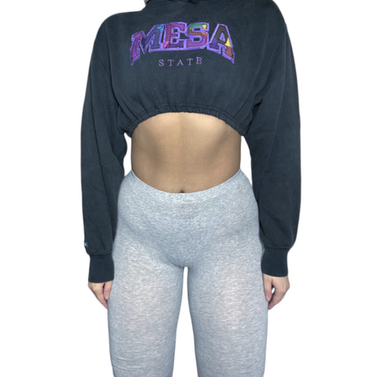 Mesa State Reworked Crop Hoodie