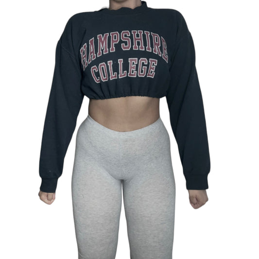 Hampshire College Reworked Crop Crewneck Sweatshirt