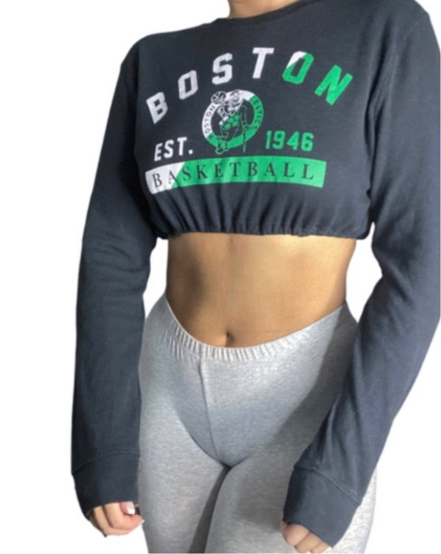 Boston Celtics Reworked Longsleeve Crop