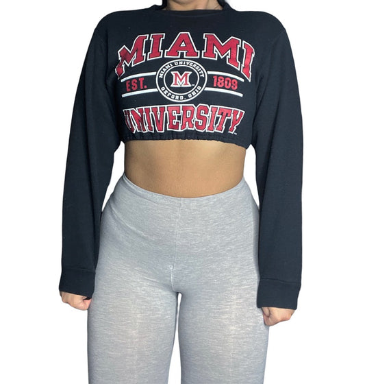 Miami University Reworked Crop Crewneck