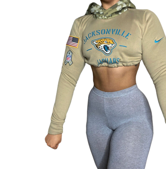 Jaguars NFL Reworked Crop Hoodie