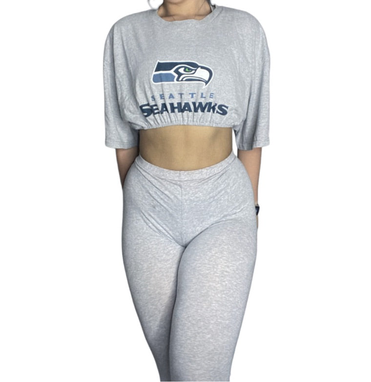 Seattle Seahawks Reworked Crop Top