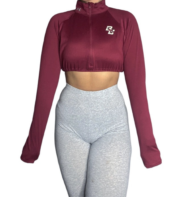 Boston College Reworked Crop Zip Up