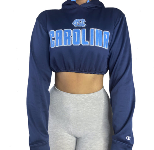 Carolina UNC Reworked Crop Hoodie