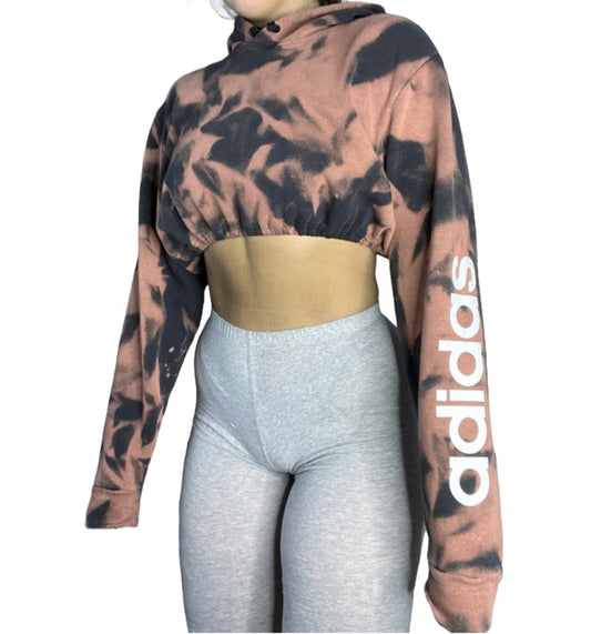 Adidas Reworked Bleach TieDye Crop Hoodie