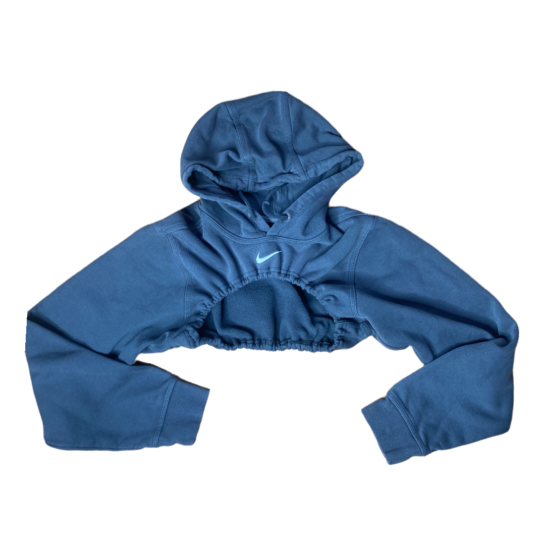 NIKE Reworked Crop Hoodie Sweatshirt Cover Shrug