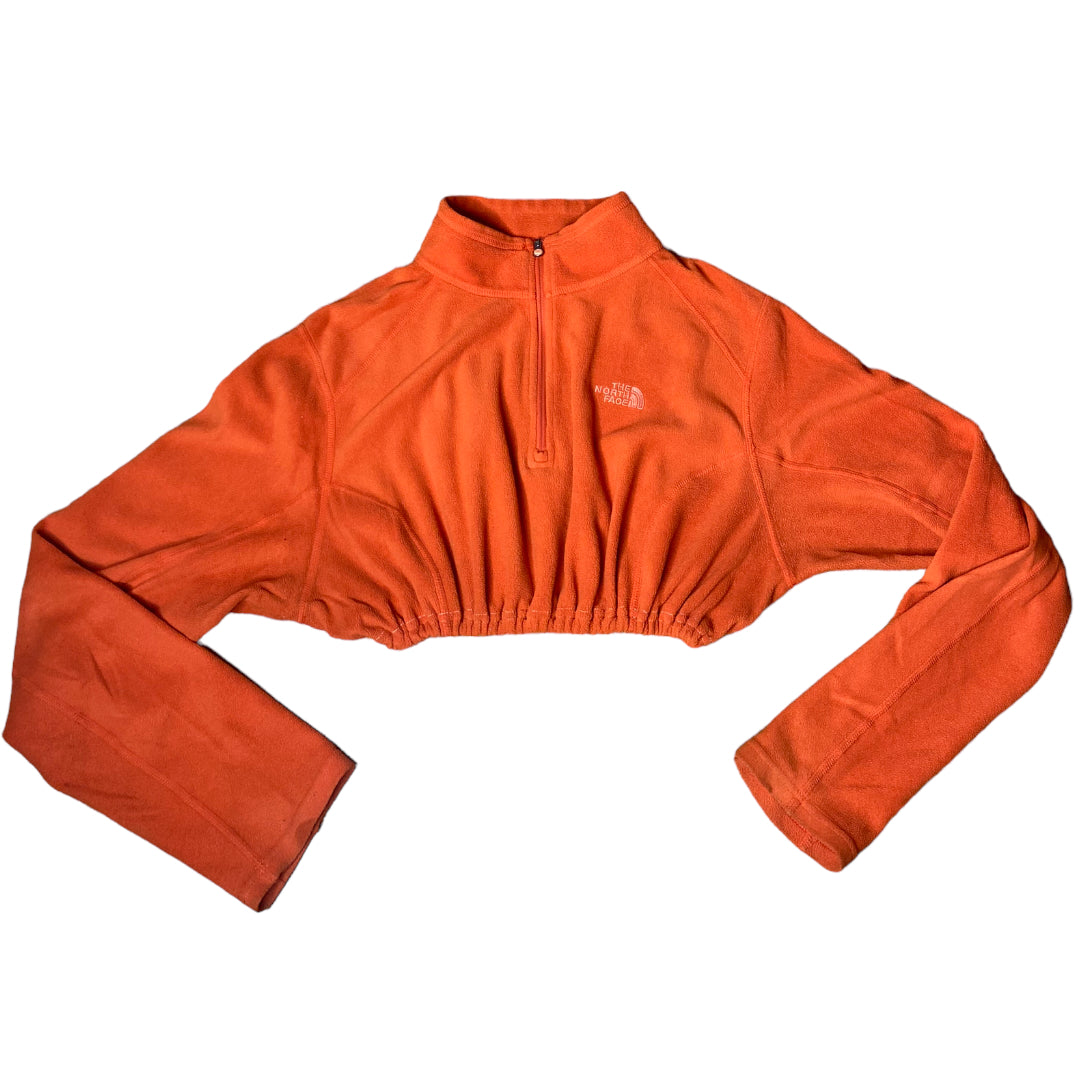 The North Face Reworked Crop Orange Quarter Zip