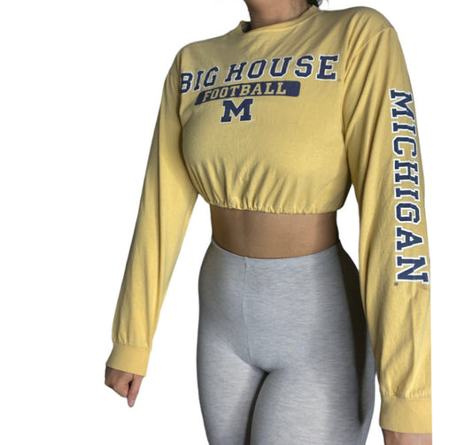 University of Michigan Football reworked Crop Top