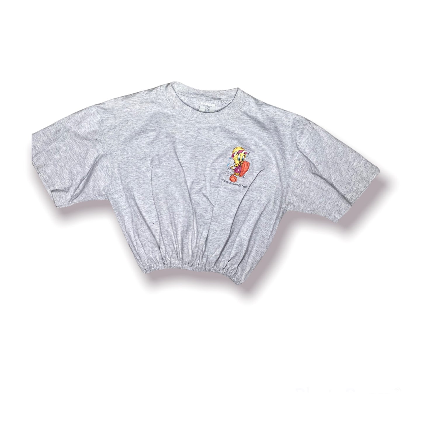 Tweety Bird Vintage Reworked Embroidered Crop Top