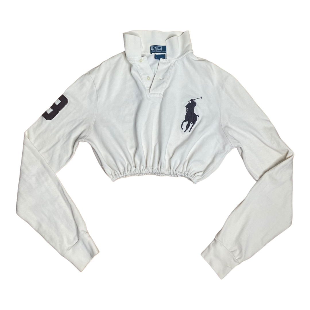 Ralph Lauren Polo Reworked Long sleeve Crop Top