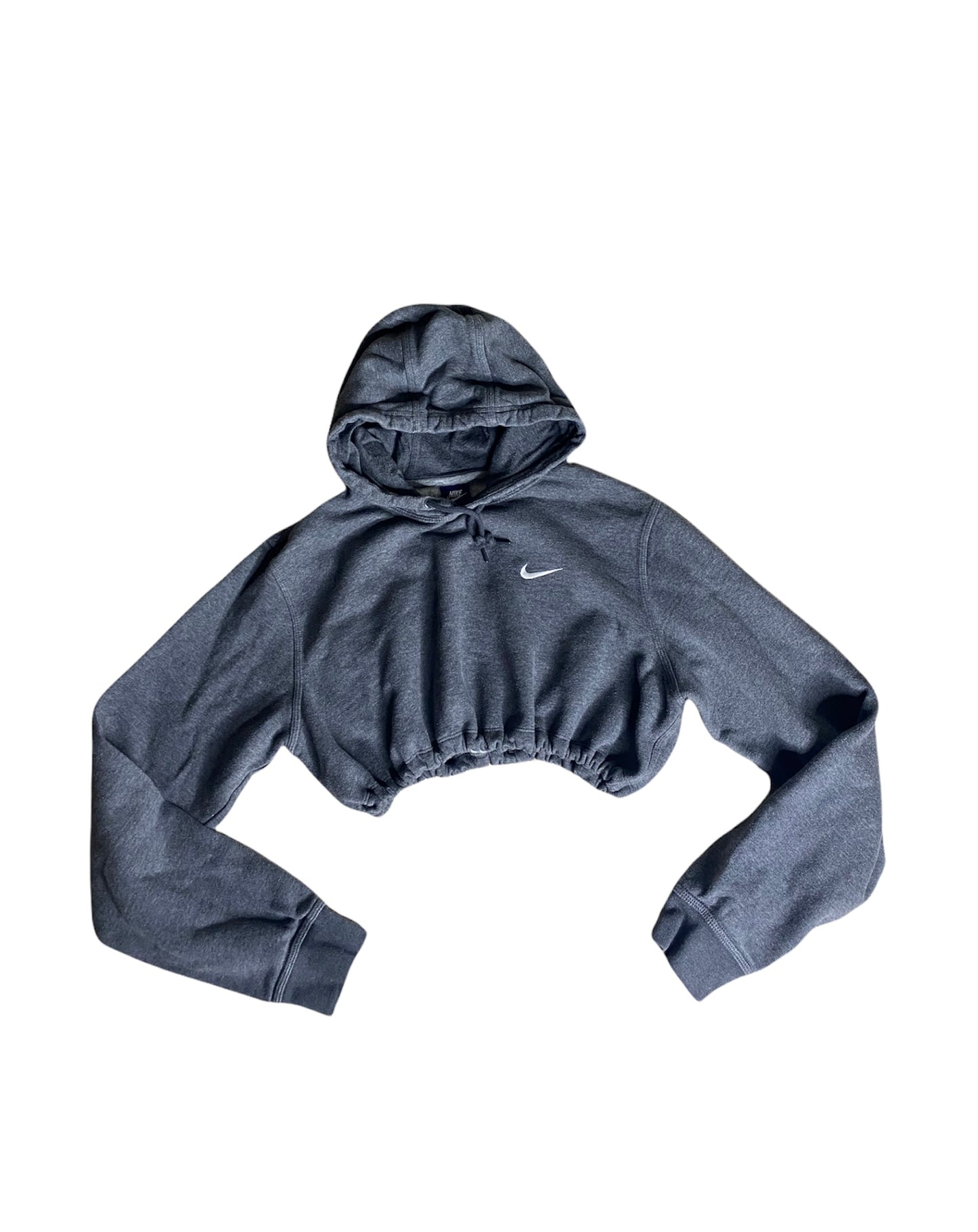 NIKE Reworked Crop Grey Hoodie