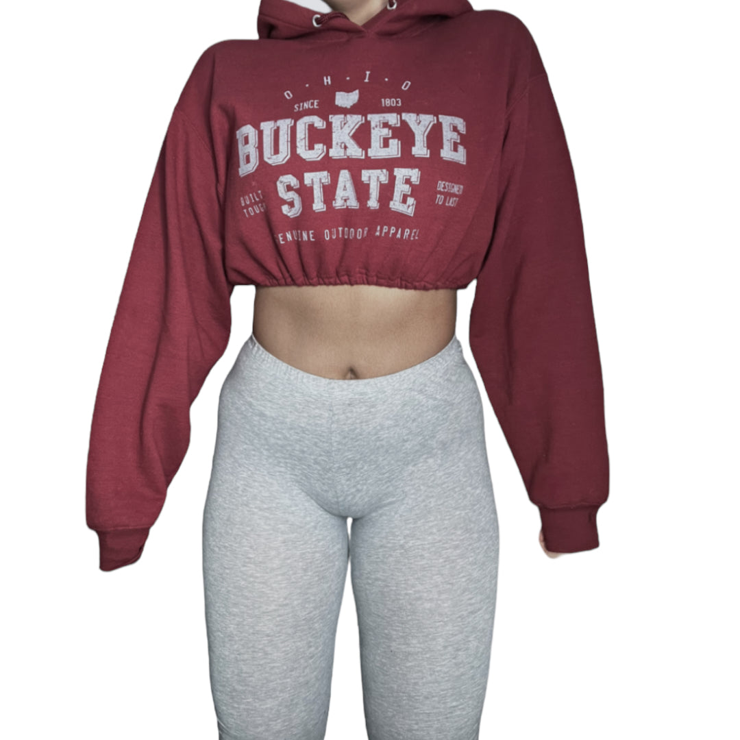 Ohio State Buckeyes Reworked Crop Hoodie