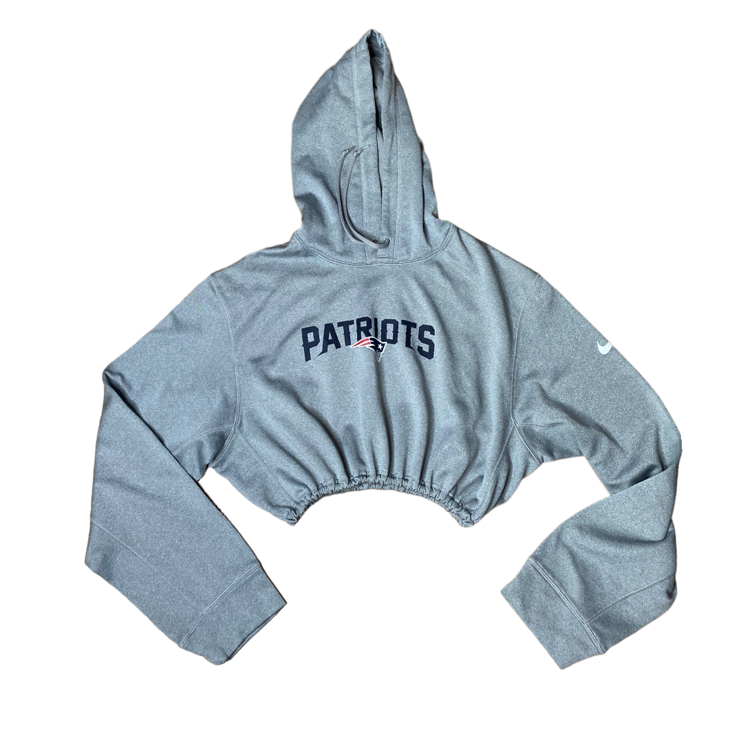 New England Patriots Reworked Crop Hoodie