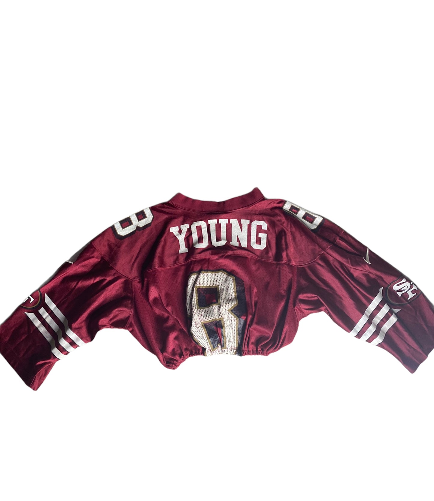 NIKE Vintage San Francisco 49ers YOUNG #8 Reworked Crop Jersey