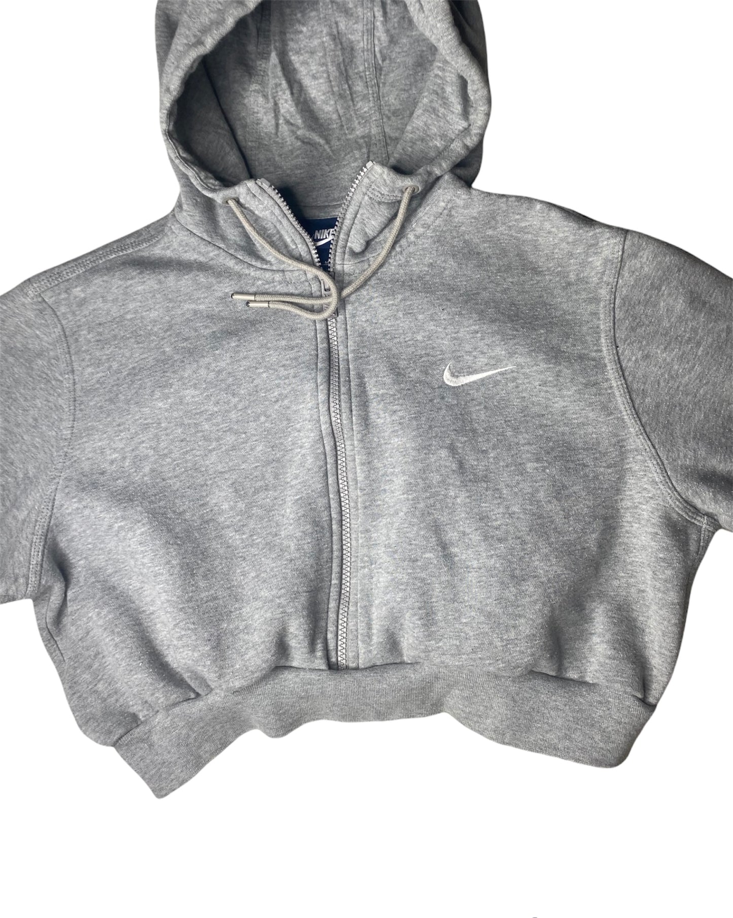 NIKE Reworked Crop Zip Up Hoodie