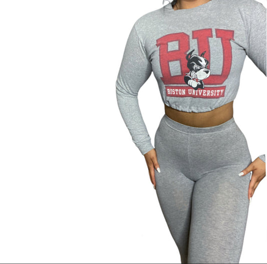 Boston University Reworked Crop Top