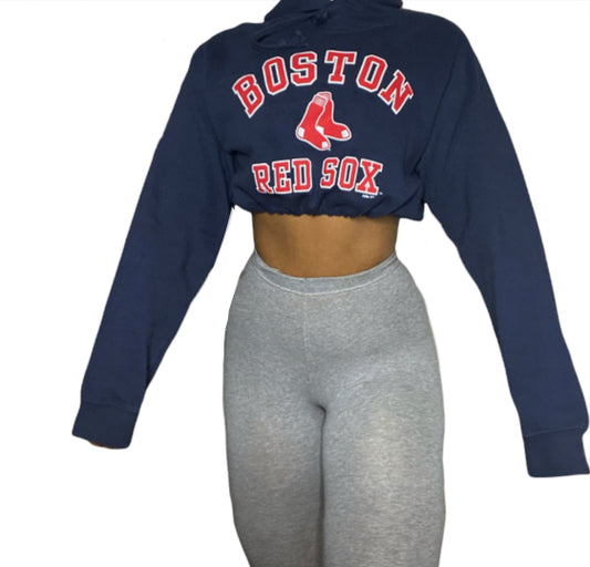 Boston Red Sox Reworked Crop Hoodie