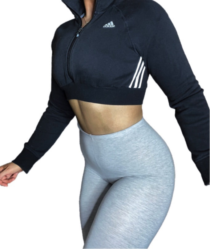 Adidas Reworked Crop Zip Up Sweatshirt