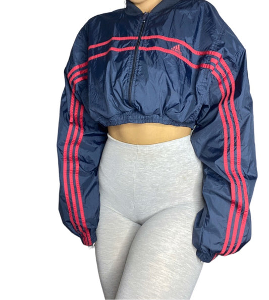 Vintage Adidas y2k Reworked Crop Windbreaker