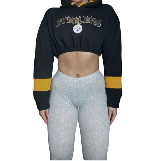 Pittsburg Steelers Reworked Crop Hoodie