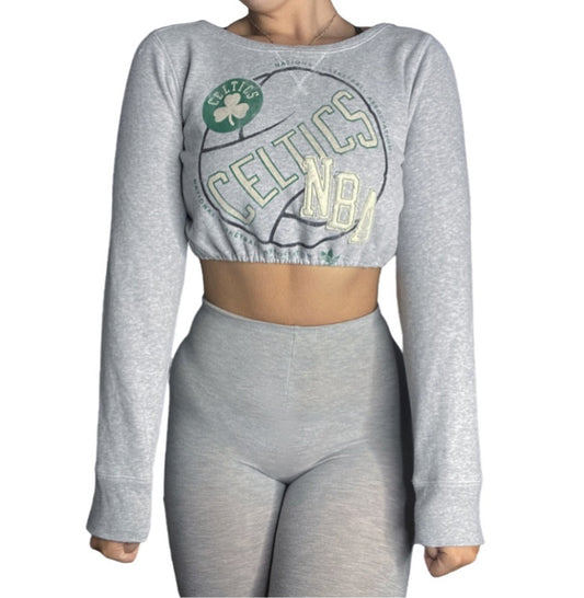 Boston Celtics Reworked Crop Sweatshirt