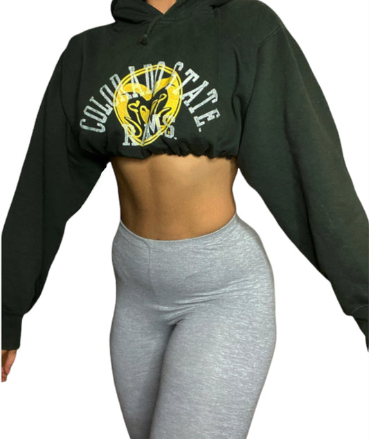 Colorado State Rams Reworked Crop Hoodie