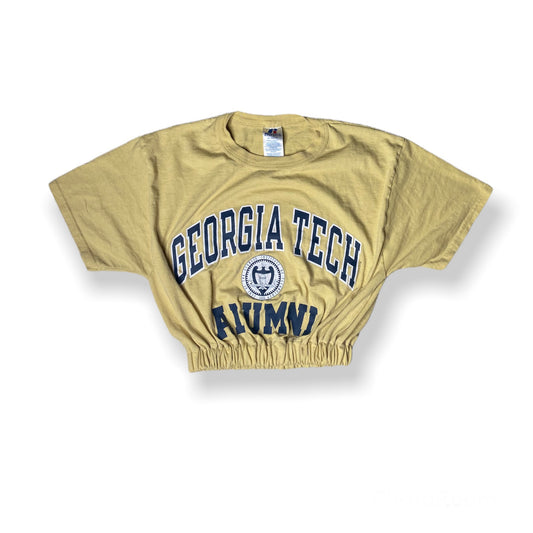 Georgia Tech Reworked Vintage Crop Top