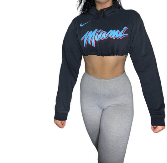 Miami Heat City Edition Reworked Crop Hoodie