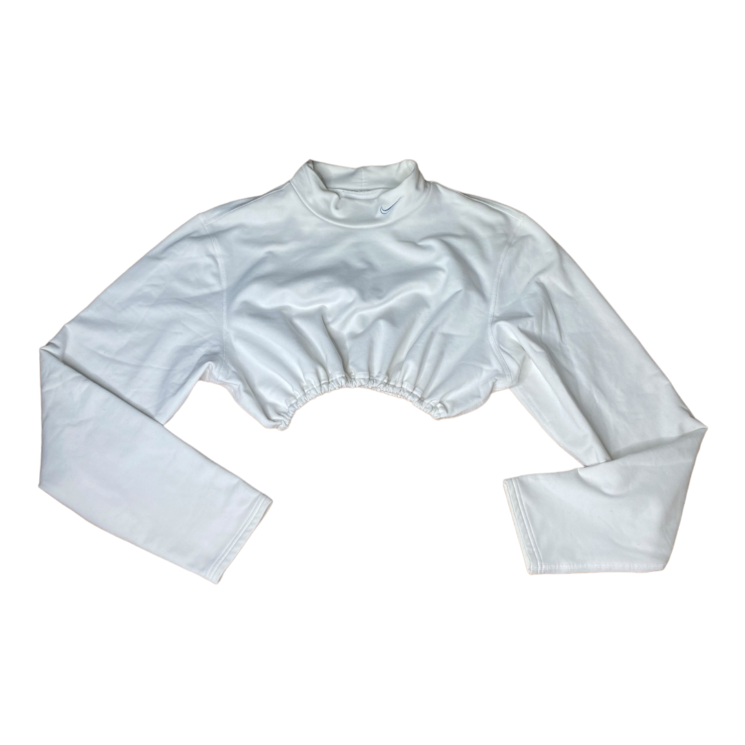 Nike y2k White Long sleeve Crop Top