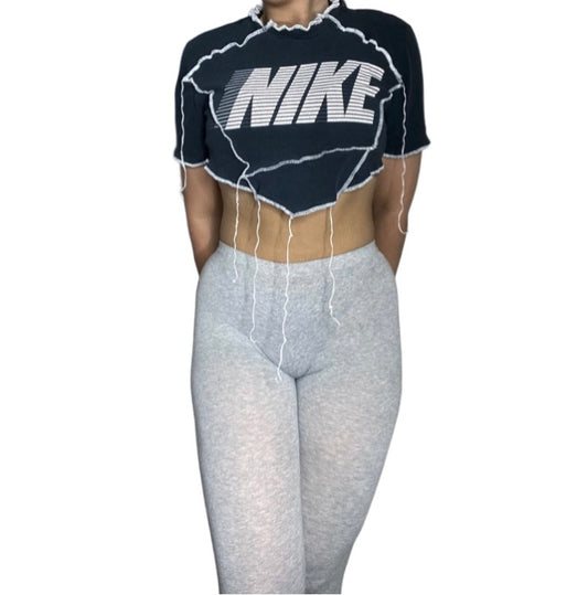 Nike Reworked Contrast Stitch Crop Top