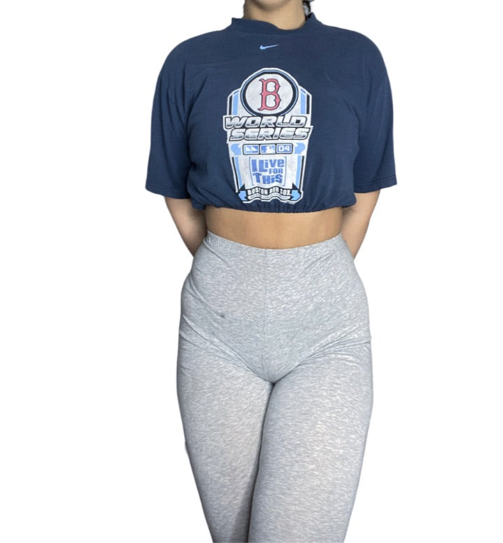 Boston Red Sox Reworked 2004 Crop Top