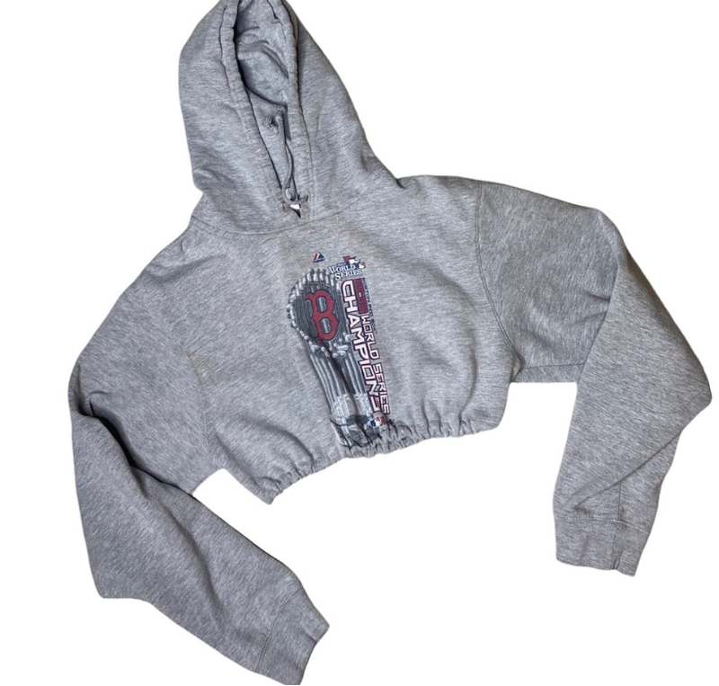 Boston Red Sox Reworked Crop Hoodie