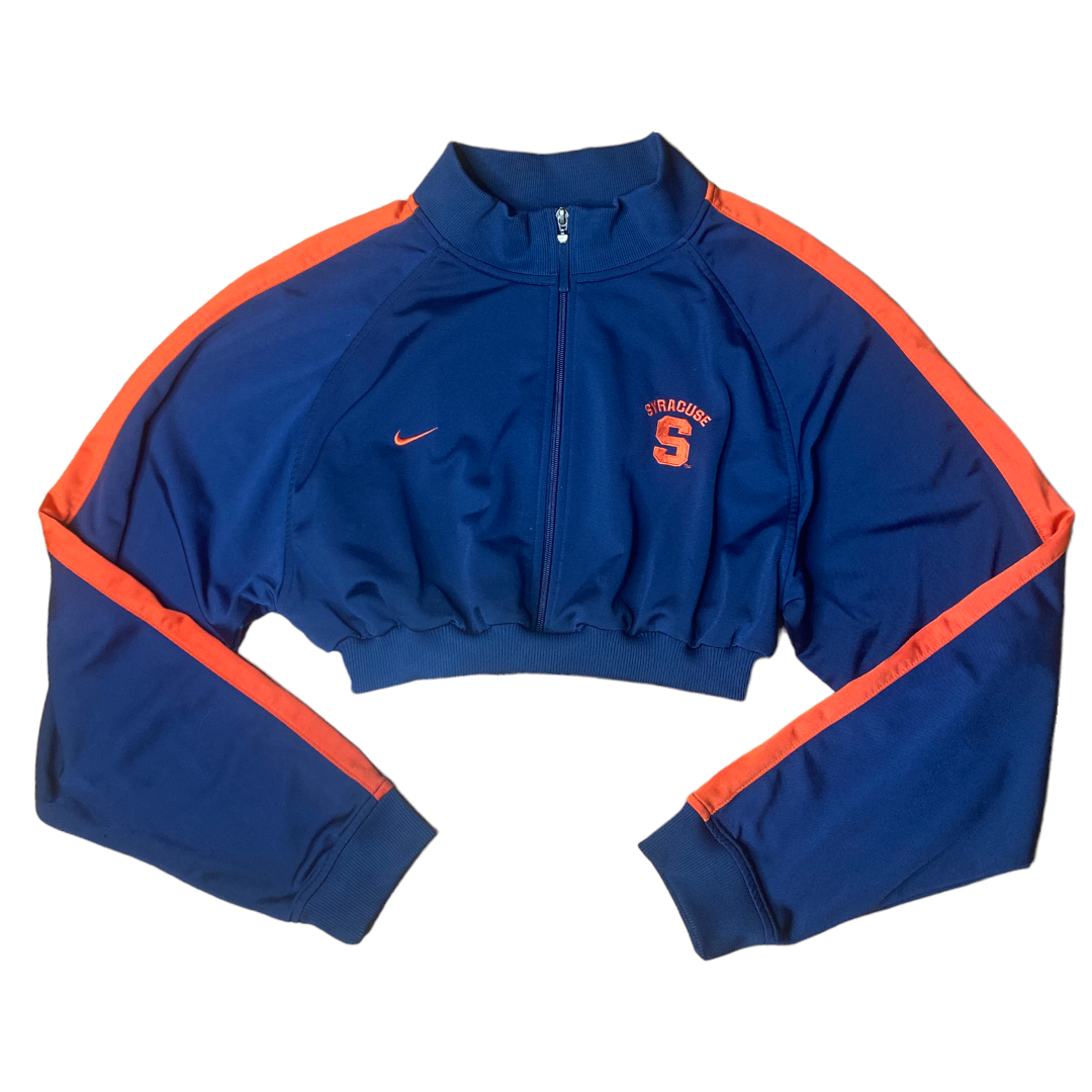 Syracuse University x Nike Reworked Crop Zip Up Track Jacket