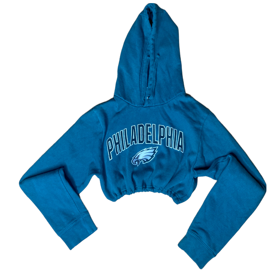 Philadelphia Eagle Reworked Crop Hoodie