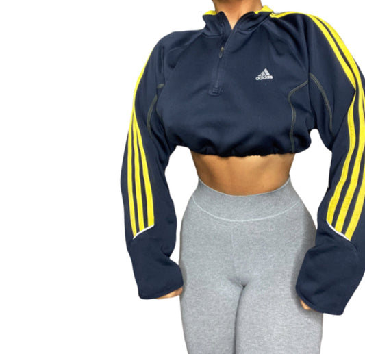 Vintage ADIDAS Reworked Crop Quarter Zip