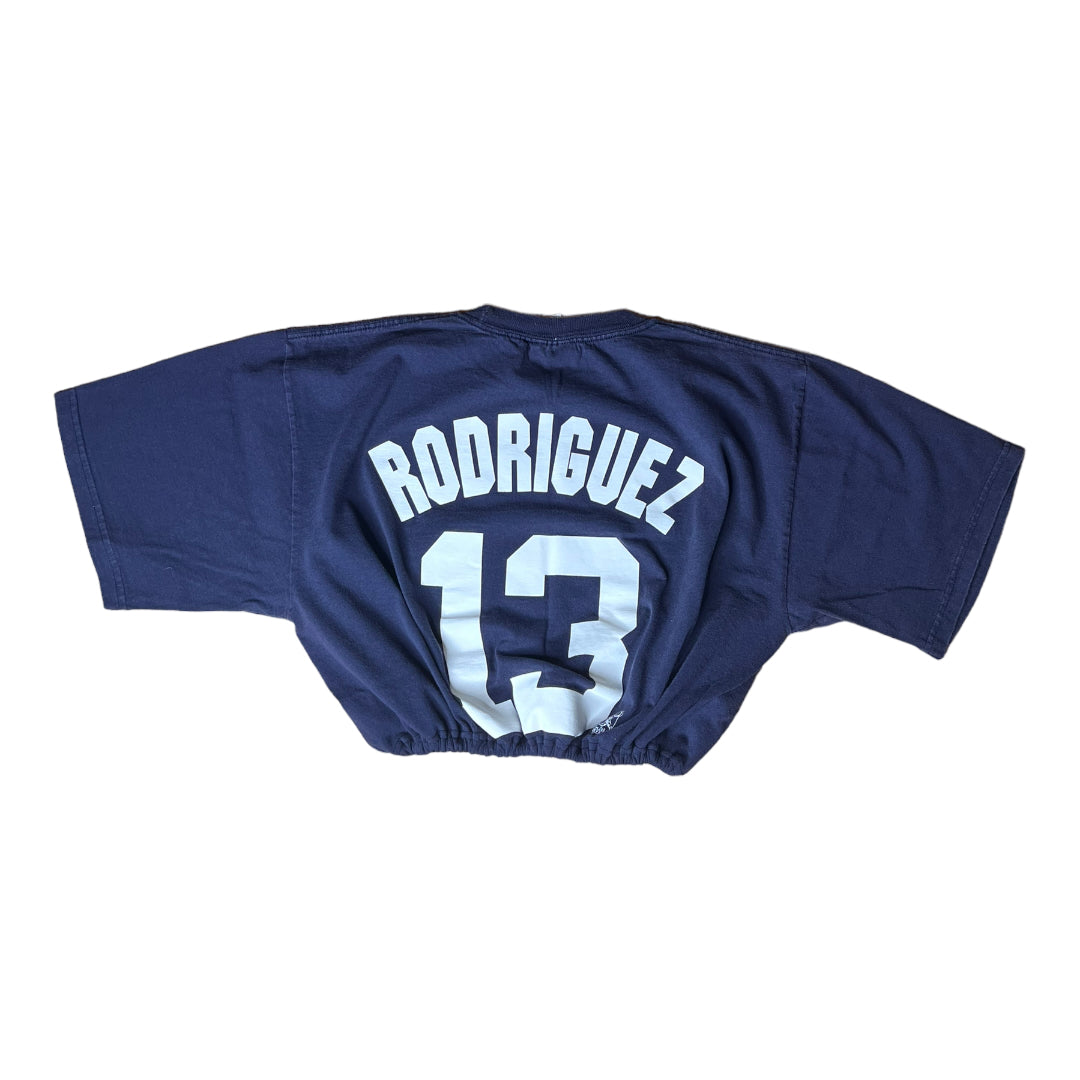 New York Yankees Rodriguez #13 Reworked Crop Top