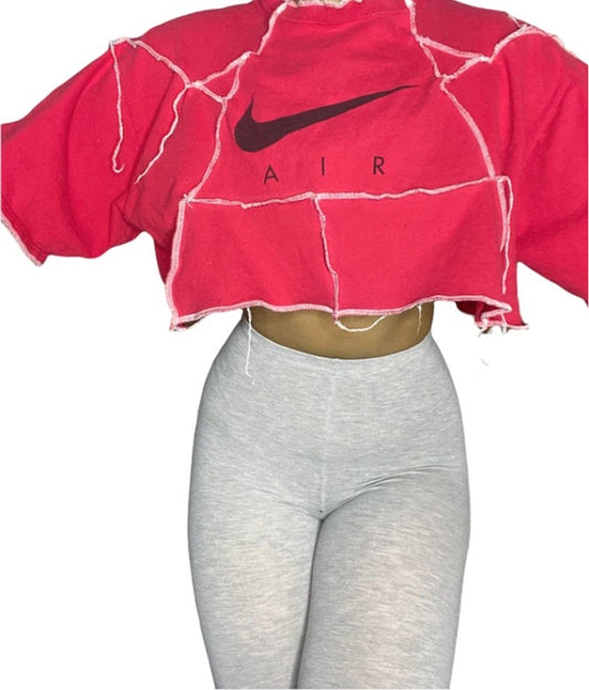 NIKE AIR Reworked Contrast Stitch Crop Top