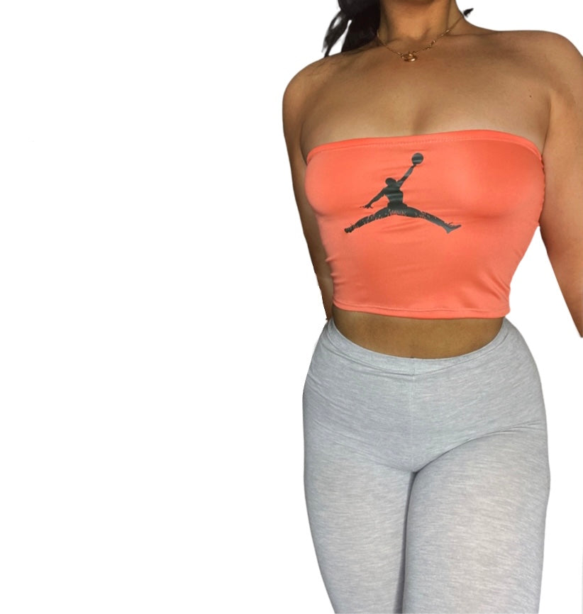 Jordans Reworked Crop Tube Top