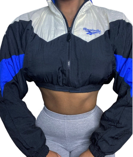 Vintage Reebok 90s Reworked Crop Windbreaker