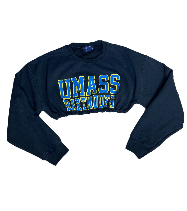 UMass Dartmouth Reworked Crop Crewneck