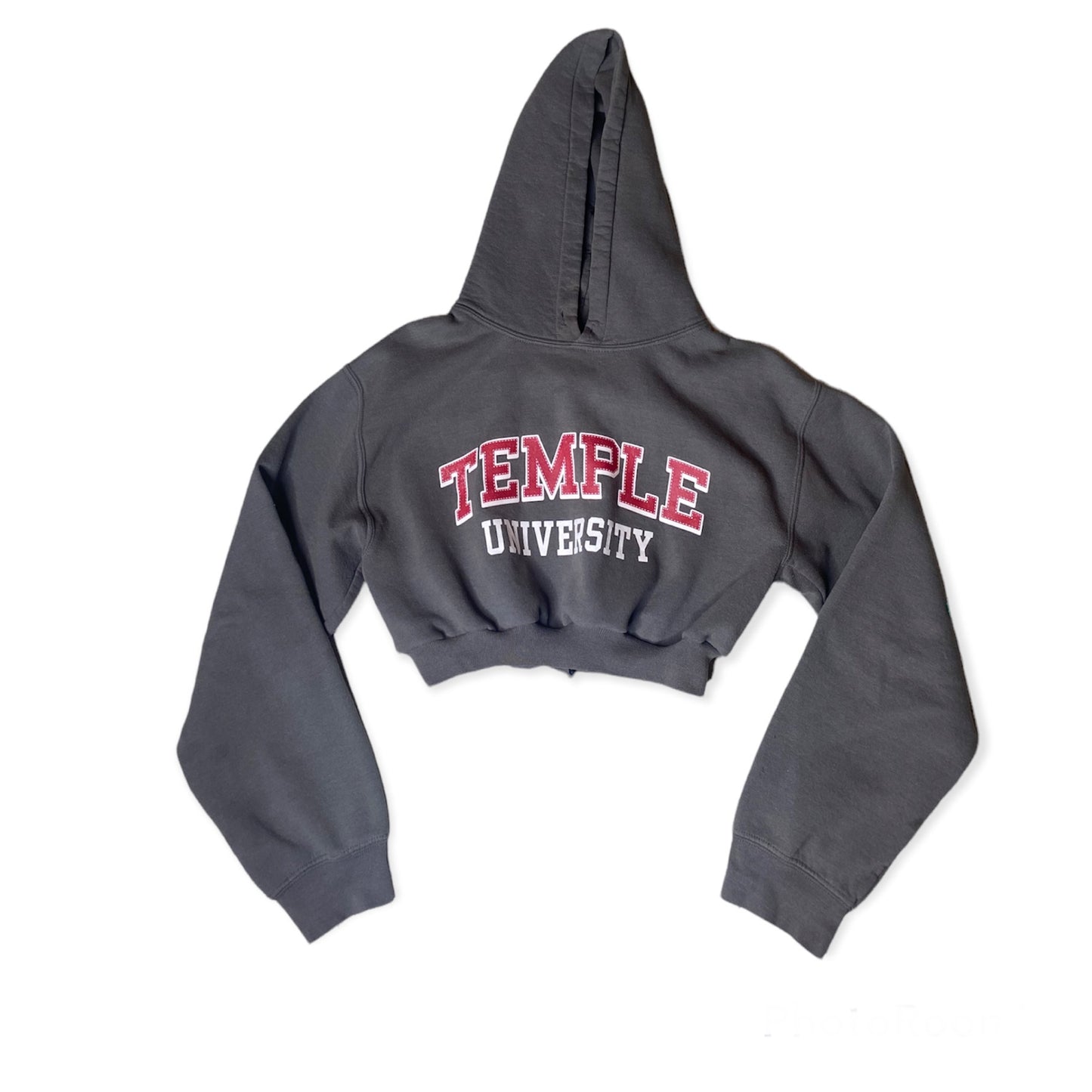 Temple University Reworked Crop Hoodie