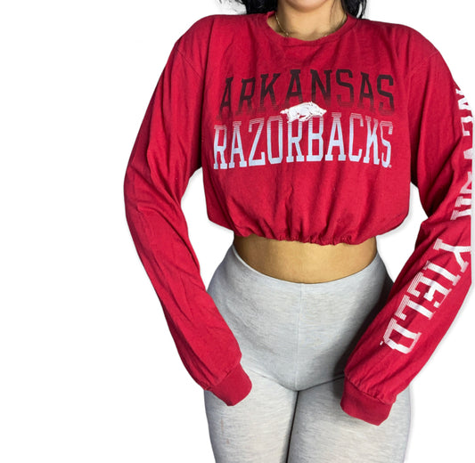 University of Arkansas Reworked Crop Top